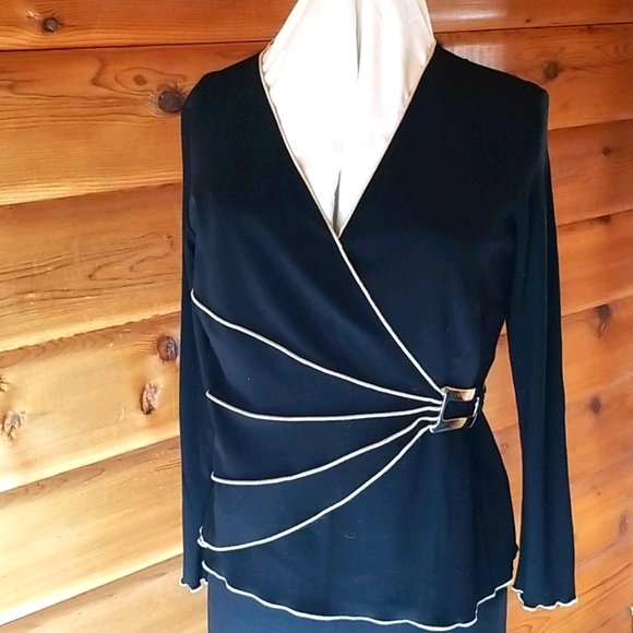 Joseph Ribkoff  long sleeved wrap top - Picture 1 of 1